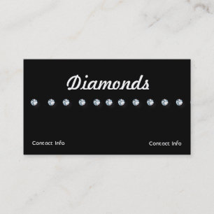 Jewellery Business Cards Diamonds