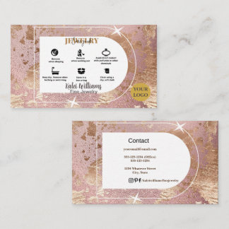Jewellery Care Custom Business Card