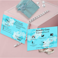 Jewellery Care Guide Modern Cute Blue Floral