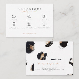  Jewellery Care Instructions | Leopard  Business Card