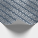 Jewellery Celtic Ornament Stripes Blue Navy Silver Wrapping Paper<br><div class="desc">Minimalism and Elegance 
Glam and Chic Delicate Wrapping Paper</div>