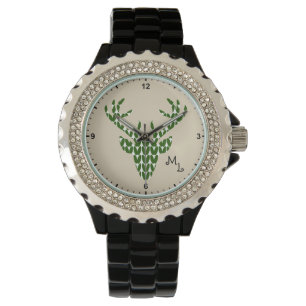 Jewellery Deer Head Hunter Gift Idea Ivory Cream  Watch