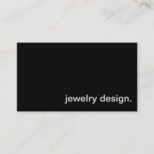 Jewellery Design Business Card (Front)