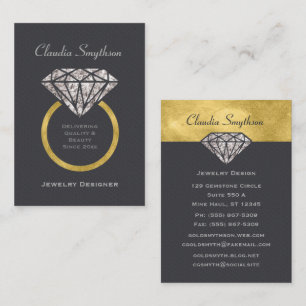 Jewellery Designer Business Card Diamond Ring