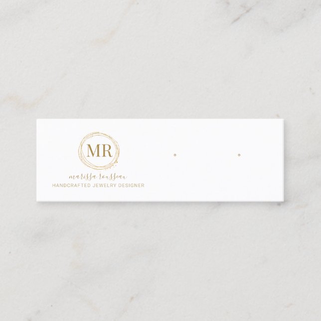 Jewellery Designer Gold Script Display Cards (Front)