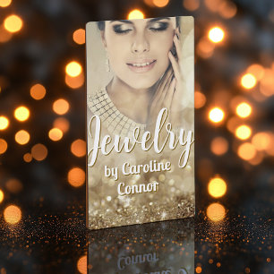Jewellery Designer Gold Sparkle Luxurious Business Card