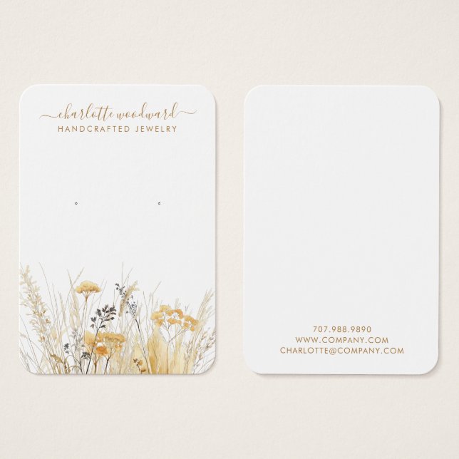 Jewellery Designer Gold Wildflowers (Front & Back)