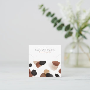 Jewellery Display Abstract Leopard Square Business Card