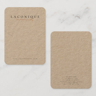 Jewellery Display Kraft Minimalistic Business Business Card