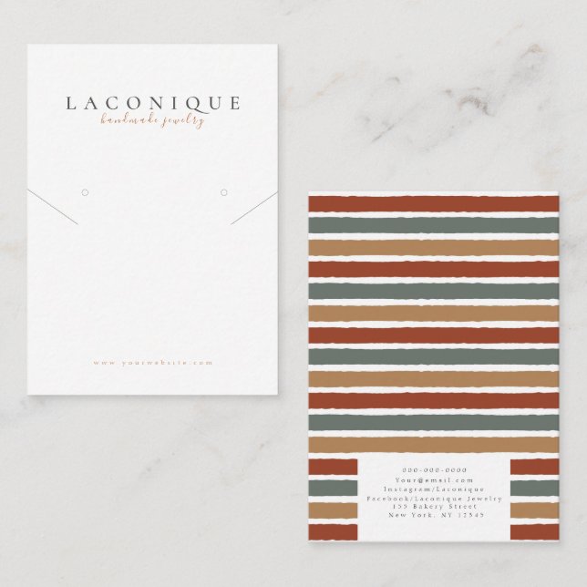 Jewellery Display | Modern | Pastel Business Card (Front/Back)