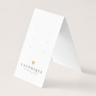 Jewellery Display Neutral Gold Heart Business Card