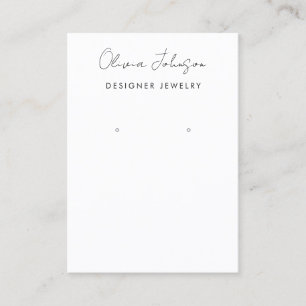Jewellery Earring Display Minimalist Business Card