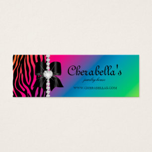 Jewellery Fashion Retail Price Tag Rainbow Zebra