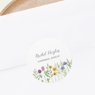 Jewellery Floral Classic Round Sticker