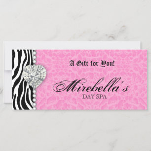 Jewellery Gift Certificate Zebra Pink Leopard