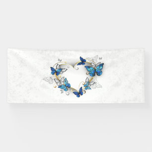 Jewellery Heart with Butterflies Morpho Banner