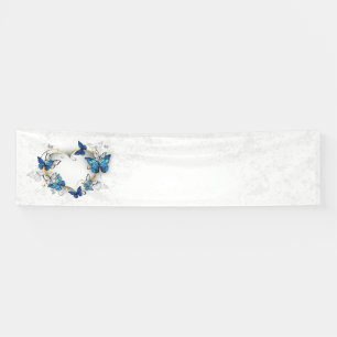 Jewellery Heart with Butterflies Morpho Banner