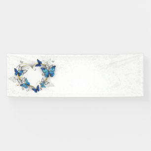 Jewellery Heart with Butterflies Morpho Banner