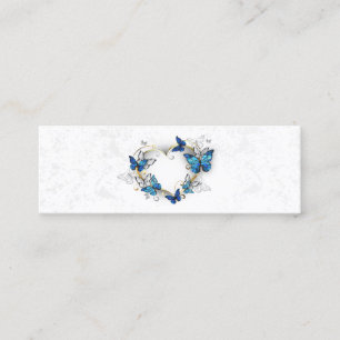 Jewellery Heart with Butterflies Morpho Calling Card