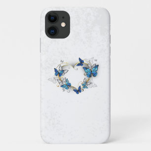 Jewellery Heart with Butterflies Morpho Case-Mate iPhone Case
