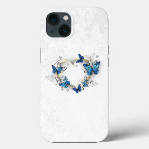 Jewellery Heart with Butterflies Morpho iPhone 13 Case