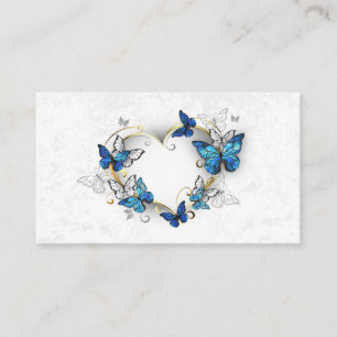 Jewellery Heart with Butterflies Morpho Enclosure Card
