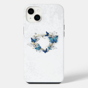 Jewellery Heart with Butterflies Morpho iPhone 14 Plus Case