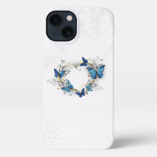 Jewellery Heart with Butterflies Morpho iPhone 13 Case