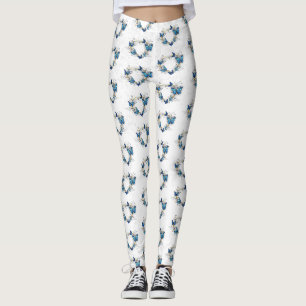 Jewellery Heart with Butterflies Morpho Leggings