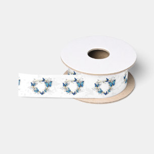 Jewellery Heart with Butterflies Morpho Satin Ribbon