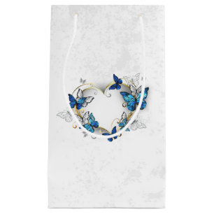 Jewellery Heart with Butterflies Morpho Small Gift Bag