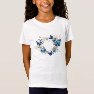 Jewellery Heart with Butterflies Morpho T-Shirt