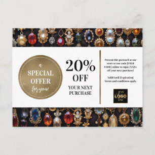 Jewellery Jeweller Coupon Discount Postcard