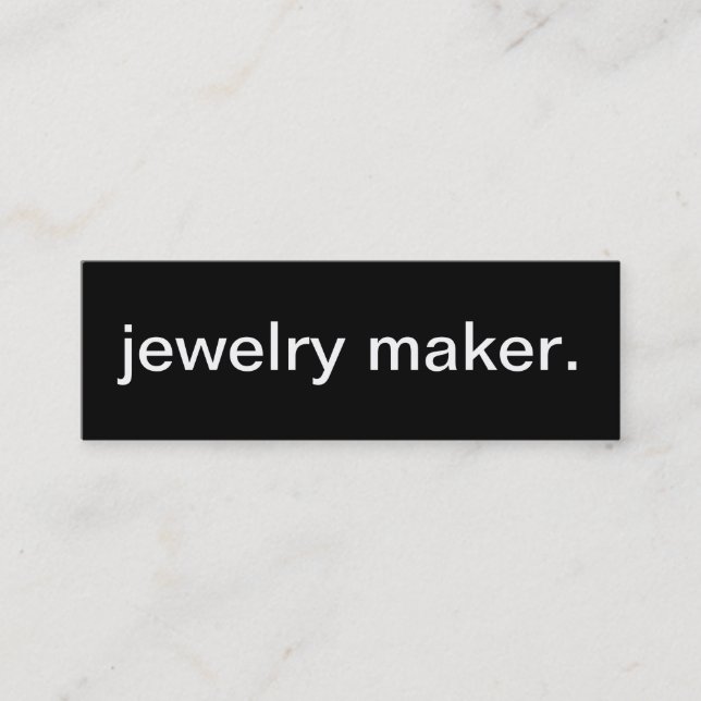 Jewellery Maker Business Card (Front)