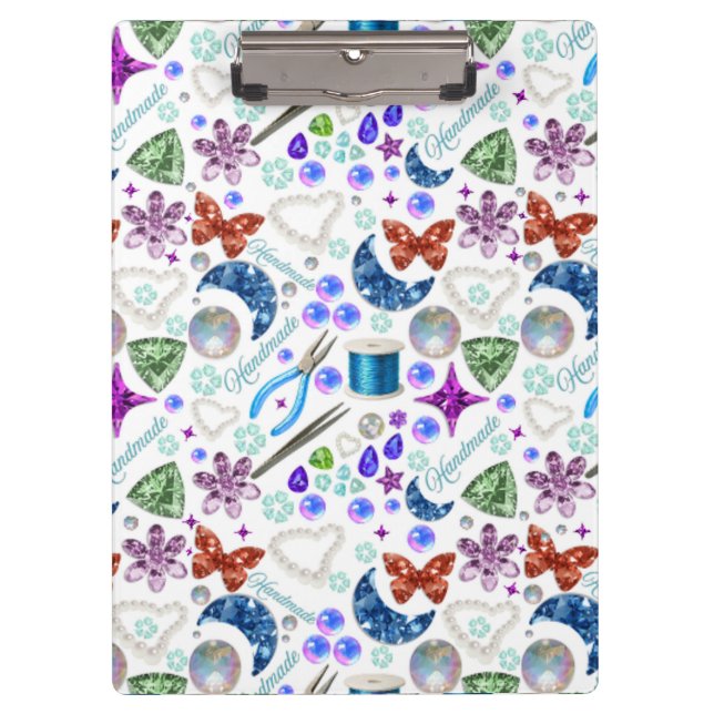 Jewellery Making & Beading Gift crafter Clipboard (Front)