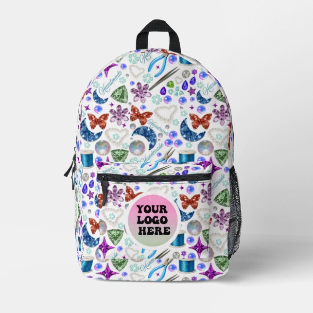 Jewellery Making & Beading Gift crafter Printed Backpack (Front)