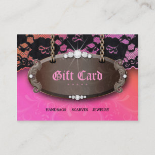 Jewellery N Lace Fashion Pink Orange Gift Card
