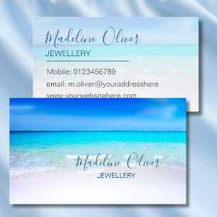 Jewellery Ocean Beach Sea Modern Business Card