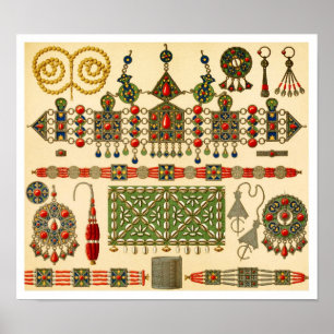 Jewellery of The Kabyle People in Algeria Poster