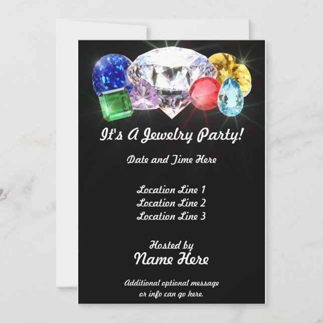 Jewellery Party Custom Invites (Front)