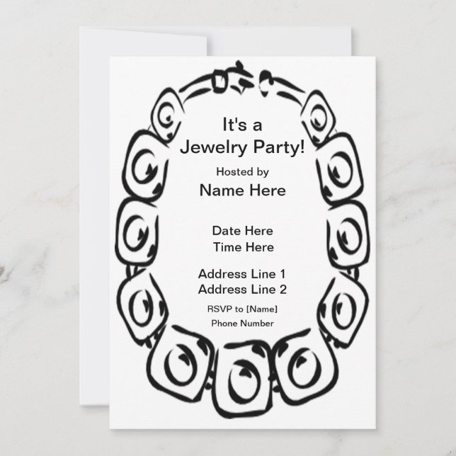Jewellery Party Custom Invites (Front)