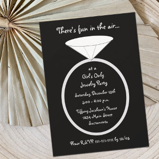 Jewellery Party Invitation Jewellery on Black