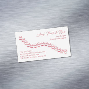 Jewellery Pearl Magnetic Business Card