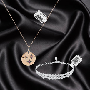 Jewellery Price Label With Business Logo & Barcode