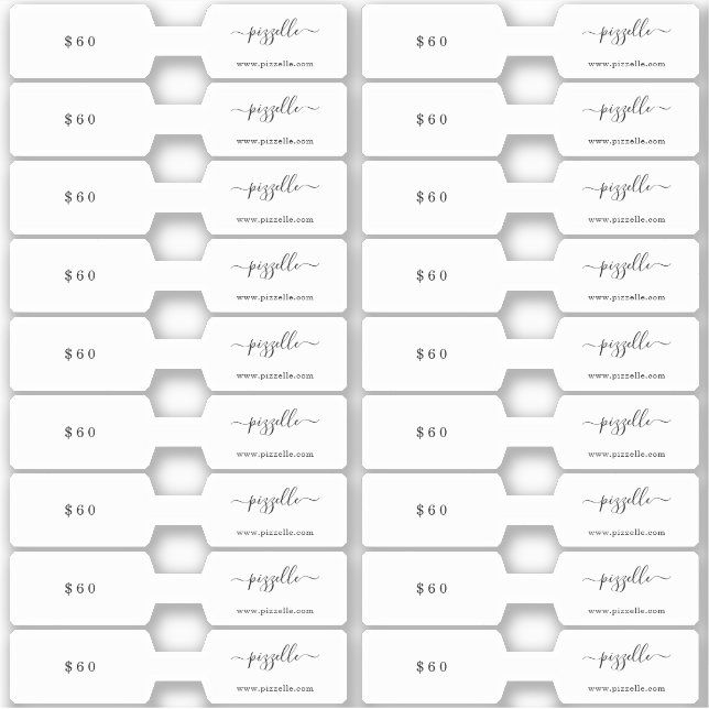 Jewellery Price Tag Foldover (Front)