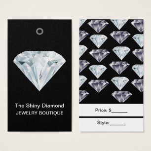 Jewellery Price Tags Diamond Custom No Barcode