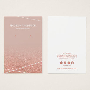 Jewellery Rose Gold Glitter Earring Display