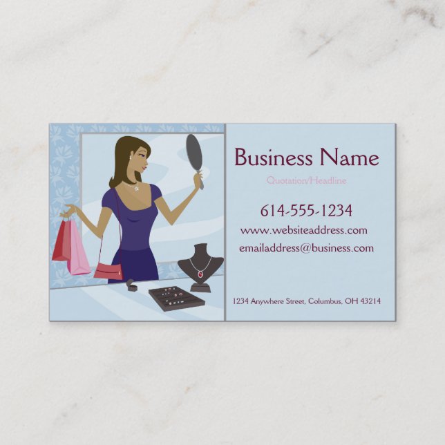 Jewellery Shopper Business Cards (Front)