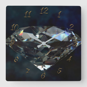 Jewellery Square Wall Clock