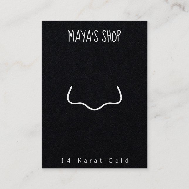 Jewellery stud display card (Front)